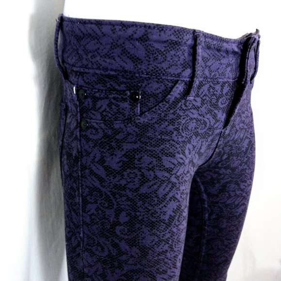 Vanilla Star XS Purple & Black Jeggings - Picture 5 of 9